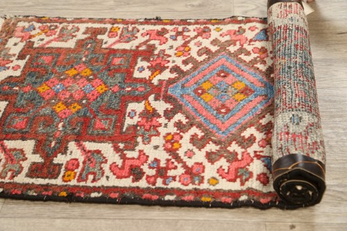 Vintage Ivory Traditional Geometric Area Rug Wool Hand-knotted Tribal Carpet 2x4 - Picture 8 of 12