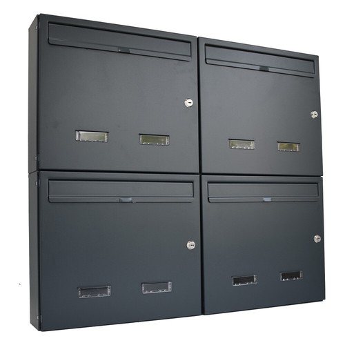 Wall Mounted Post Box Large W4 Urban Easy Galvanised Steel Powder Coated - Picture 2 of 17