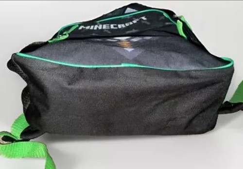 Minecraft Sword 17” Backpack Zip Schoolbag Bookbag Rare Green Netherite 2019 - Picture 4 of 4