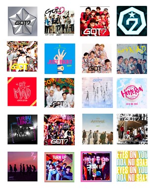 NEW GOT7 Discography Album Cover Stickers (Plus Free Glitter