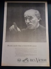 Arturo Toscanini Rare Original RCA Victor NBC TV Promo Poster Ad Framed!