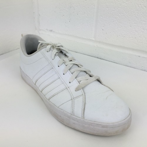  Adidas VS Pace White Leather Sport Activewear Sneaker Trainer Men UK 11 Eur 46 - Picture 2 of 12