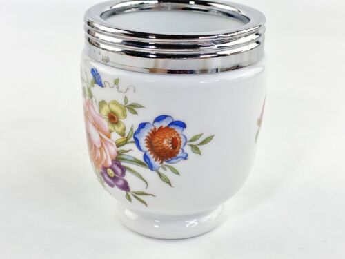 Royal Worcester Bournemouth Fine Porcelain Rose Egg Coddler Cup Vintage England - Picture 2 of 9