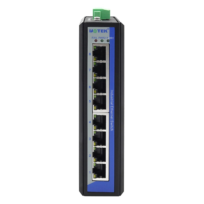 UOTEK Industrial Grade 100M 8 Ports DIN-rail Unmanaged Ethernet Network Switch - Image 2 of 4