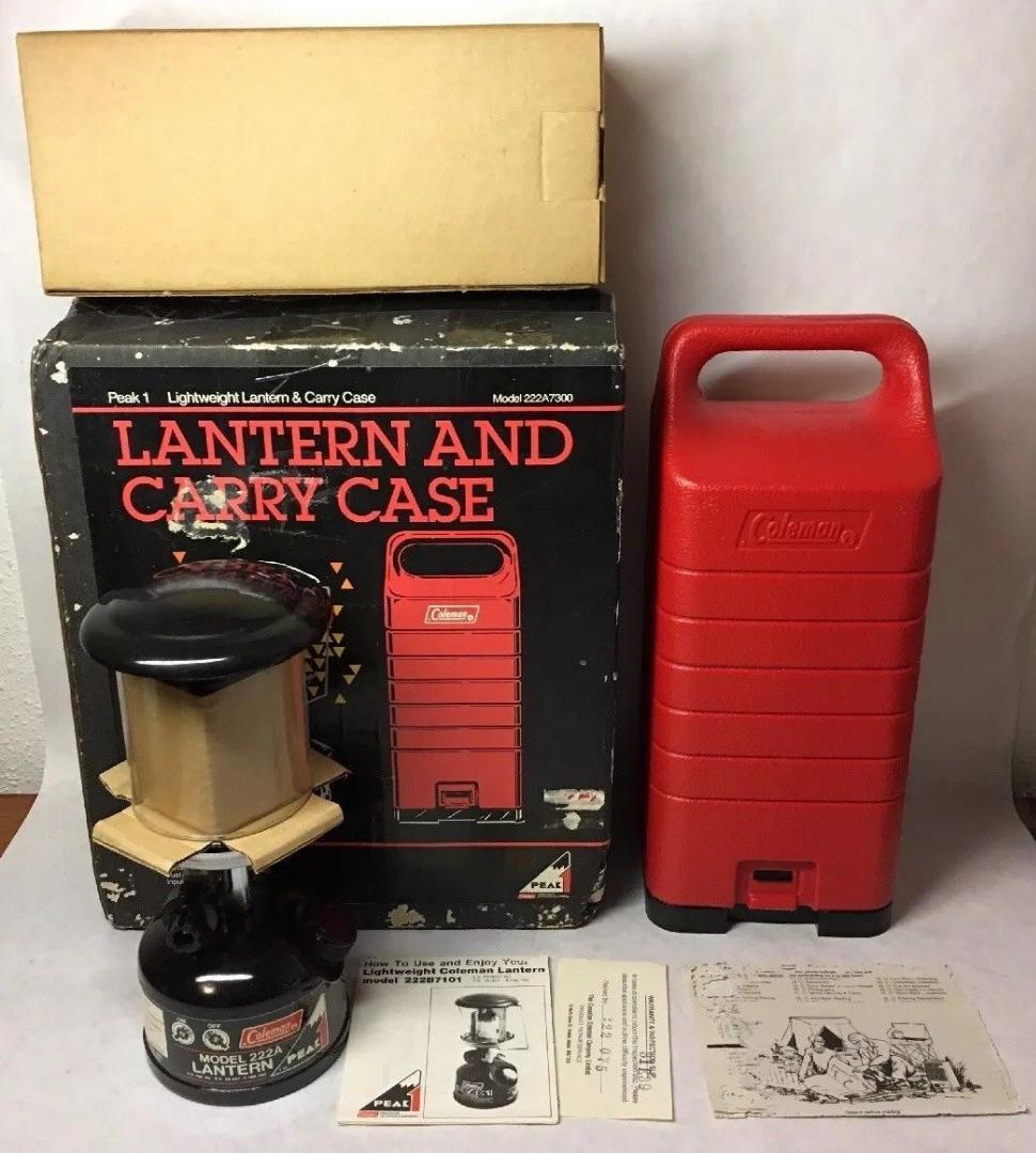 Unused Coleman 222 A Peak 1 Set Lanthanum With Carry Case Unused Coleman 222 A Peak 1 Set Lanthanum With Carry Case