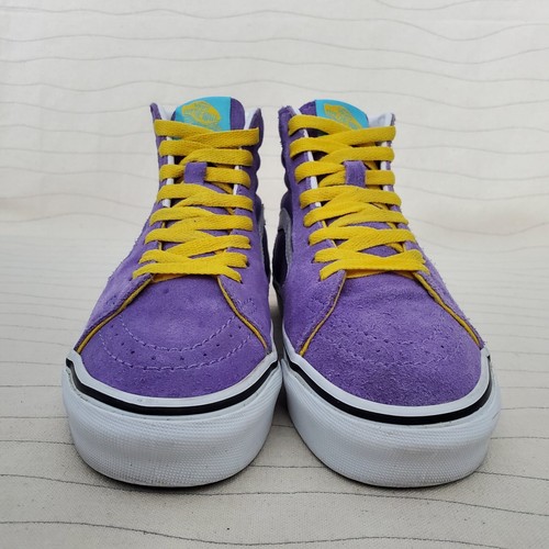 Vans Womens Lisa Simpson for President High Top Purple Suede Shoes Sneakers Sz 5 - Picture 4 of 11