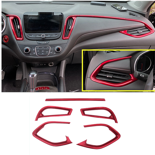 Fit For Chevrolet Malibu 2016-2021 Red ABS Inner Dashboard Air Vent Cover Trim - Imagen 1 de 5