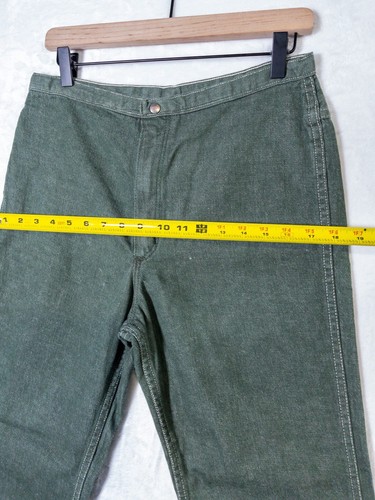 Vintage 70’s Women’s Wrangler Bell Bottom Green Denim Jeans Size 15-16 USA - Picture 4 of 8