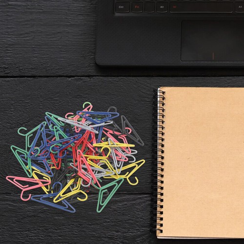 50 PIEZAS Mini percha en forma de clip de papel soporte de papel marcador abrazadera de papel - Imagen 8 de 12