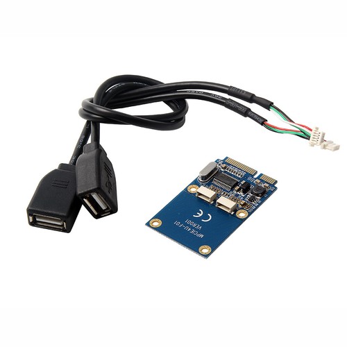 Mini PCI-E PCI Express to 5Pin Dual USB 2.0 Adapter Riser Card Extender - Afbeelding 6 van 12