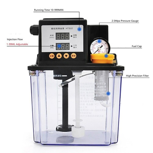 2L 220V electric lubricating oil pump CNC electromagnetic lubricating pump HTS02 - Picture 2 of 19
