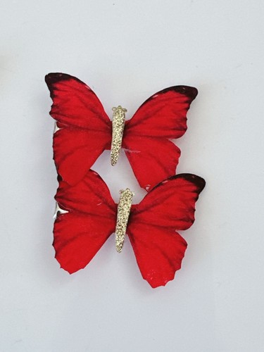 2 Women Girl Fairy Fancy Lace Woodland Party BUTTERFLY Wing Head Hair Clips pin - Picture 34 of 37