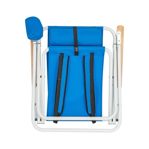 Portable High Strength Beach Chair with Adjustable Headrest Blue 2024 - Picture 14 of 17