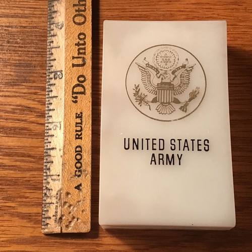UNITED STATES ARMY VINTAGE PLASTIC CIGARETTE PACK HOLDER CASE - Picture 12 of 12