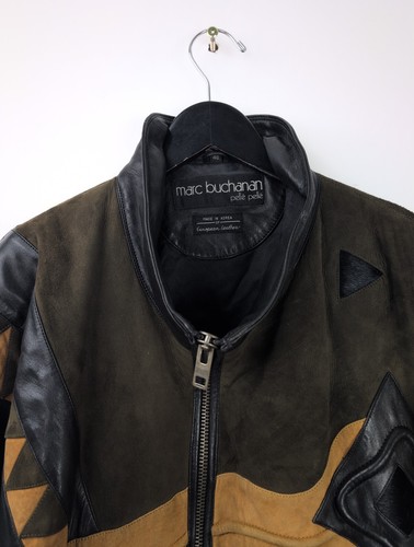 PELLE PELLE x MARC BUCHANAN Herren Gr. L 40 schwarz braun Patchwork Lederjacke - Bild 10 von 10