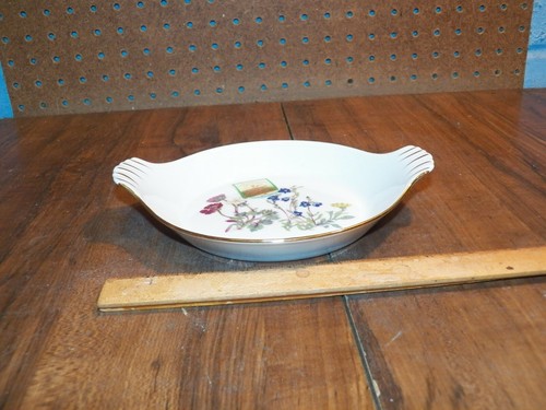 Vintage L LOURIOUX Le FAUNE Porzellan Au Gratin Schale, Blumen Design, Frankreich - Bild 1 von 5