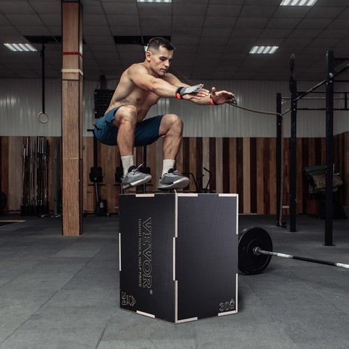 VEVOR 30/24/20 Inch 3 in 1 Plyometric Jump Box Fitness Exercise Plyo Box Wooden - Picture 8 of 12