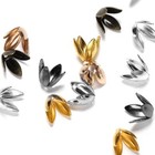 100pcs Four Petal Flower Bead Caps Loose Spacer Beads Jewelry Making Supplies