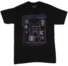 Infinity War Marvel Adult New T-Shirt - Thanos Wrecking Havoc Line Drawing