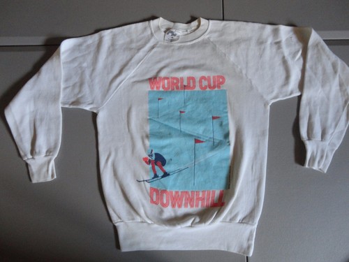Vintage Rare USA 1986 World Cup Downhill Skiing 50-50 Sweatshirt Fits Adult S - Bild 2 von 7