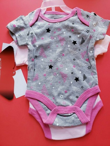 GIRLS INFANT DC WONDER WOMAN WARRIOR PRINCESS 3-6 MONTHS 2 PACK BODYSUIT NWT - Picture 7 of 12