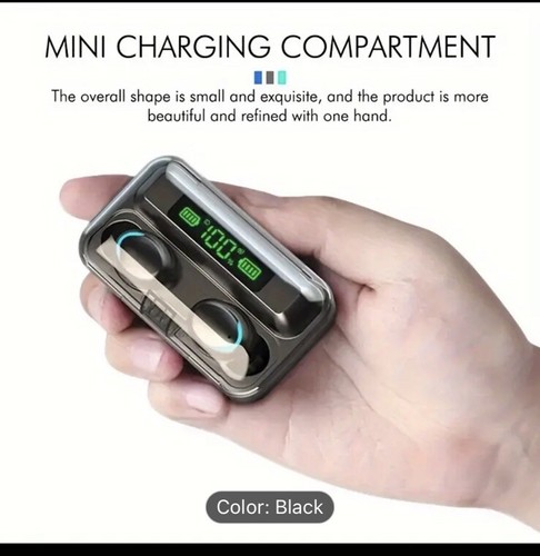 F9 Tws In-Ear Hi-fi Sport &Stereo Wireless Earphone F Iphone Android LED Display - Picture 12 of 17