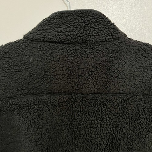 LOFT Plush Black Faux Fur Sherpa Mid-Length Mock-Neckline Jacket w/Front Zipper - Picture 17 of 24
