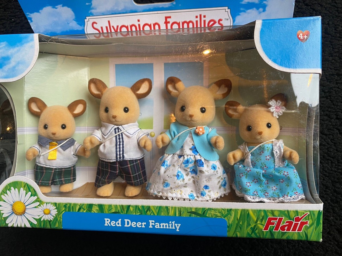 Sylvanian Families Red Deer Family ドール 人形 おもちゃ Sylvanian Families Buckley Red Deer Family Calico Critters Vintage Rare  Flair