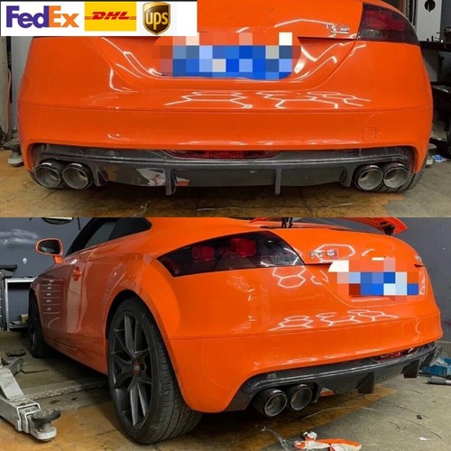 Fit Audi TT Sline TTS MK2 8J 2008-2014 Real Carbon Fiber Rear Diffuser Spoiler - Picture 10 of 18