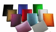 Any Size Color MATTE METALLIC Poly Bubble Mailers Mailing Padded ,shipping