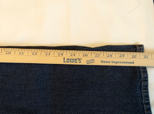 DKNY East Village JEANS Talla 10 Pierna Recta Tiro Medio Estrás Logo Dobladillo Deshilachado - Imagen 16 de 18