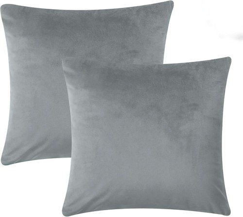Velvet Cushion Covers 18x18" Filled Cushions PREMIUM QUALITY Square Pillow Cases - Picture 103 of 108