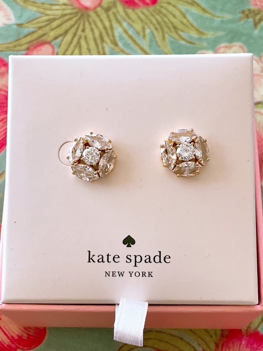 Kate Spade Flying Colors Marquise CZ Cluster Stud Earrings