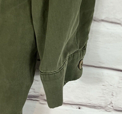 Anthropologie Women's Size 6 Green Long Sleeve Button Up Jumpsuit - Picture 3 of 9