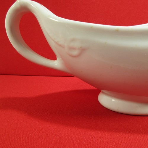 HALL China USA Mid Century Vintage Gravy Boat 10’’ Long x 3.5’’ White Heavy - Picture 6 of 8