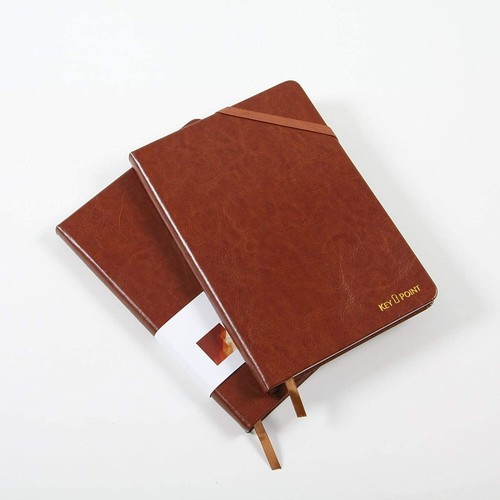 2 Hardcover A5 Dotted Leather Notebooks/Journals(1 Ruled Dot)Engineering,w/Strap - Picture 5 of 15