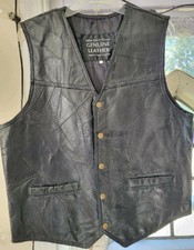 Italian Stone Design Genuine Leather Vest