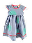 Matilda Jane Girls Let's Go Together Blue Polka Dot Kitty Dress size 6