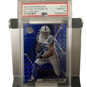 2020 Mosaic 214 MICHAEL PITTMAN JR RC BLUE MOSAIC 46/99 GEM MINT PSA 10