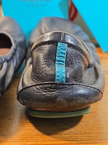 Tieks by Gavrieli Ballet Flats Womens 7 Black Leather Slip-On Shoes with Box - Picture 4 of 10