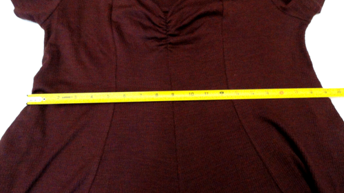Torrid Burgundy Knit Sweetheart Neckline Midi Dress Flowy Hem Women's Size 1X - Picture 7 of 9