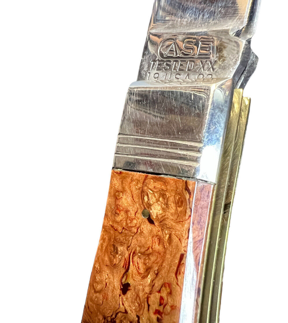 Pocketknife Case 7223 1993 Trapper *Burlwood* Acrylic 250 Pocketknife Case 7223 1993 Trapper *Burlwood* Acrylic 250