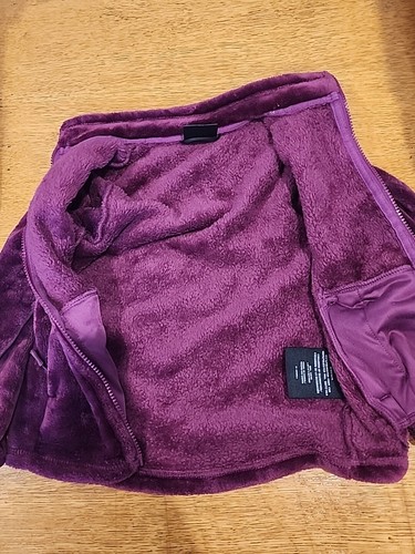 32 Heat XS 5/6 Fleece Jacket Full Zip Pocket Girls Kids Purple - Picture 4 of 5