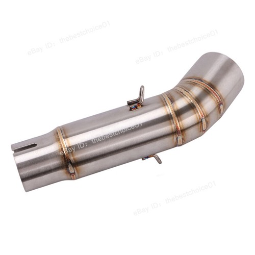 Tubo de enlace medio 51 mm puntas de silenciador de escape sin cordones para Suzuki GSX-S750 GSR750 BK750 - Imagen 11 de 12