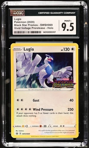 Lugia Vivid Voltage Prerelease Black Star Promos SWSH069 NM CGC 9.5
