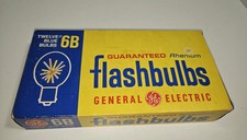 Vintage GE Sure-Fire Flash Bulbs 6B Photoflash Bulbs One Dozen NIB NOS
