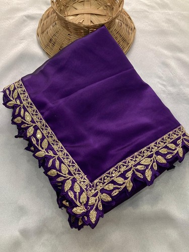 Designer Saree Ethnic Party Blouse Sari Wedding Bollywood Wear Indian Pakistani - Picture 8 of 9