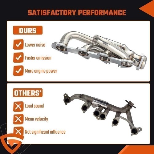For Dodge Ram 1500 2009-2018 5.7L HEMI Shorty Stainless Performance Headers US M - Picture 8 of 9