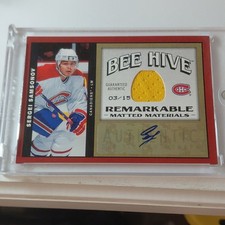 2006-07 Upper Deck Bee Hive Matted Materials Sergei Samsonov Auto 3/15 Rare