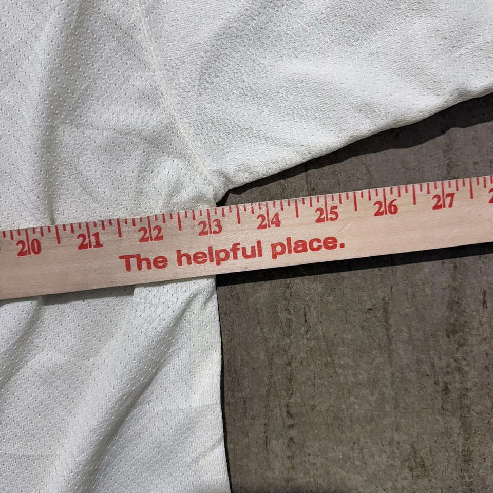 Camisa Nautica De Colección Para Hombres Grande Blanca Verde Hockey Jersey Malla Velero Años 90 Foto 4 de 4